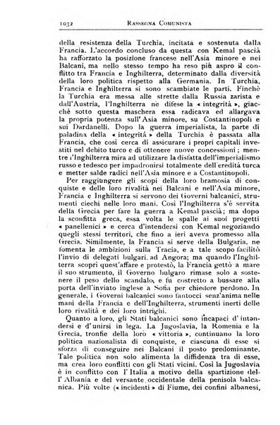 Rassegna comunista teoria, critica, documentazione del Movimento comunista internazionale