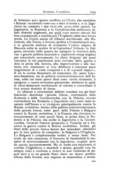 Rassegna comunista teoria, critica, documentazione del Movimento comunista internazionale