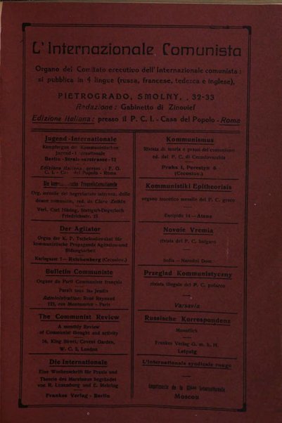 Rassegna comunista teoria, critica, documentazione del Movimento comunista internazionale