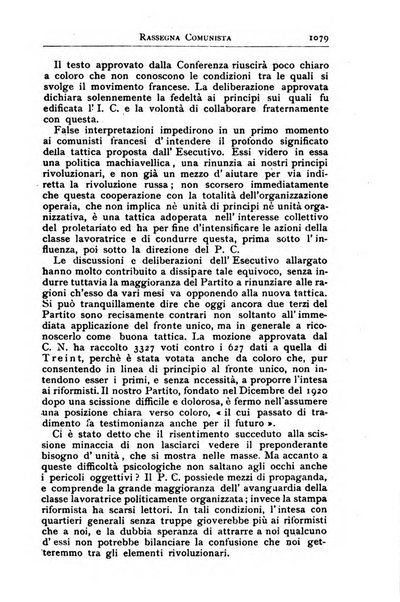 Rassegna comunista teoria, critica, documentazione del Movimento comunista internazionale