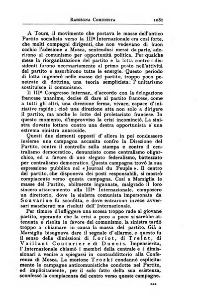 Rassegna comunista teoria, critica, documentazione del Movimento comunista internazionale