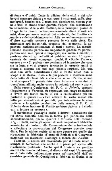 Rassegna comunista teoria, critica, documentazione del Movimento comunista internazionale