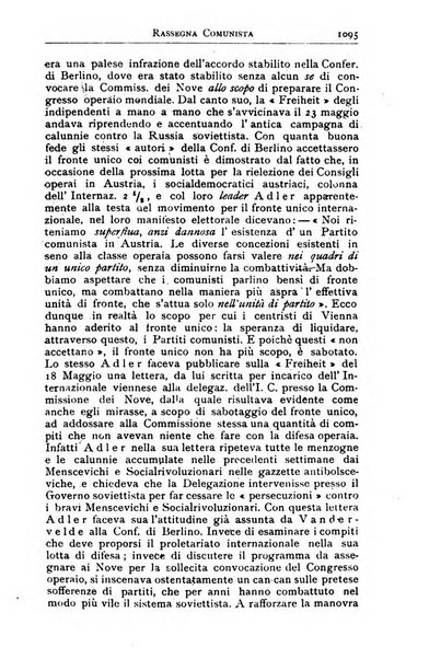 Rassegna comunista teoria, critica, documentazione del Movimento comunista internazionale