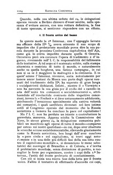 Rassegna comunista teoria, critica, documentazione del Movimento comunista internazionale