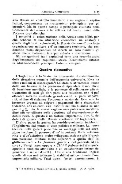 Rassegna comunista teoria, critica, documentazione del Movimento comunista internazionale