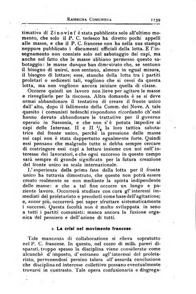 Rassegna comunista teoria, critica, documentazione del Movimento comunista internazionale