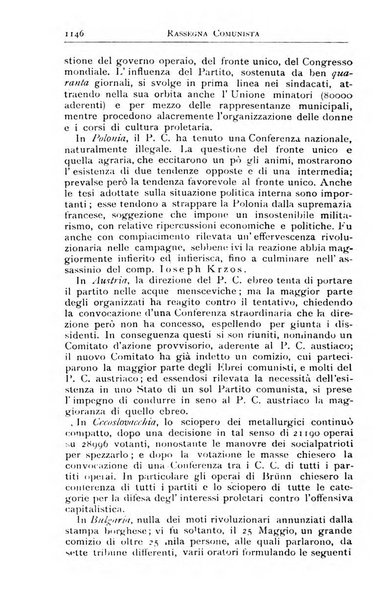 Rassegna comunista teoria, critica, documentazione del Movimento comunista internazionale