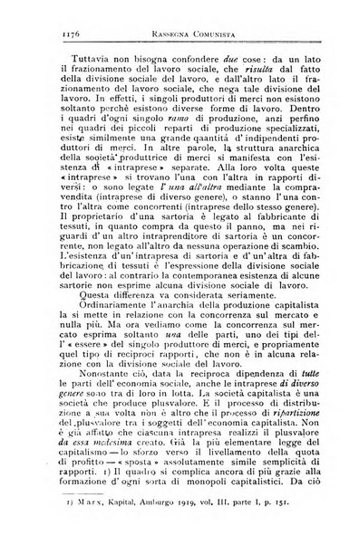 Rassegna comunista teoria, critica, documentazione del Movimento comunista internazionale