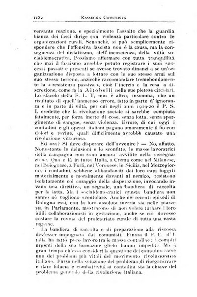 Rassegna comunista teoria, critica, documentazione del Movimento comunista internazionale