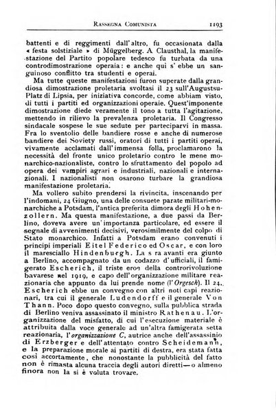 Rassegna comunista teoria, critica, documentazione del Movimento comunista internazionale