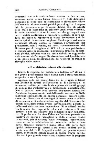 Rassegna comunista teoria, critica, documentazione del Movimento comunista internazionale