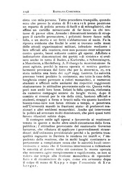 Rassegna comunista teoria, critica, documentazione del Movimento comunista internazionale