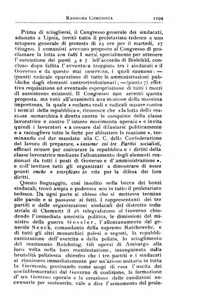 Rassegna comunista teoria, critica, documentazione del Movimento comunista internazionale