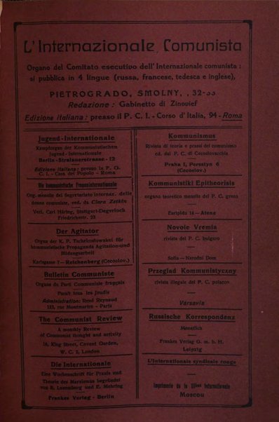 Rassegna comunista teoria, critica, documentazione del Movimento comunista internazionale