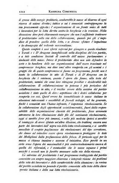 Rassegna comunista teoria, critica, documentazione del Movimento comunista internazionale