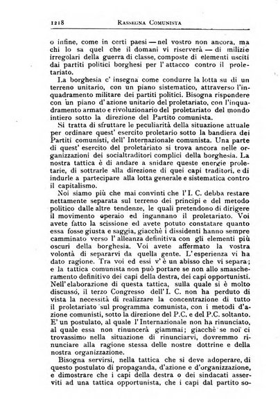 Rassegna comunista teoria, critica, documentazione del Movimento comunista internazionale