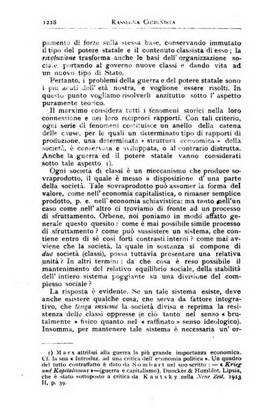 Rassegna comunista teoria, critica, documentazione del Movimento comunista internazionale