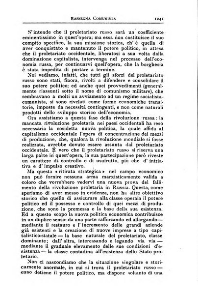 Rassegna comunista teoria, critica, documentazione del Movimento comunista internazionale