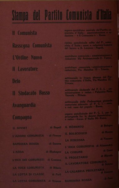 Rassegna comunista teoria, critica, documentazione del Movimento comunista internazionale