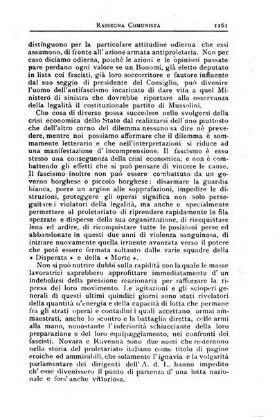 Rassegna comunista teoria, critica, documentazione del Movimento comunista internazionale