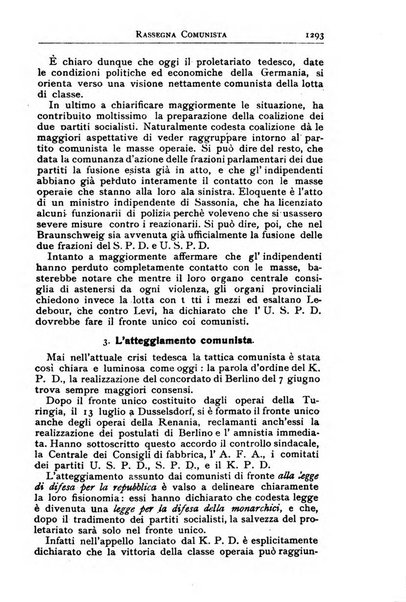 Rassegna comunista teoria, critica, documentazione del Movimento comunista internazionale