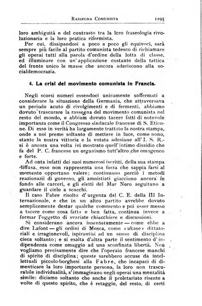 Rassegna comunista teoria, critica, documentazione del Movimento comunista internazionale