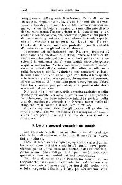 Rassegna comunista teoria, critica, documentazione del Movimento comunista internazionale