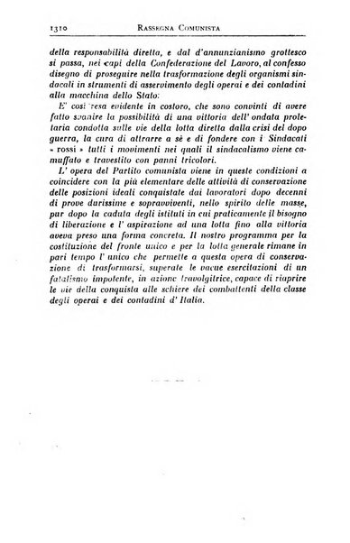 Rassegna comunista teoria, critica, documentazione del Movimento comunista internazionale