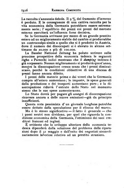 Rassegna comunista teoria, critica, documentazione del Movimento comunista internazionale