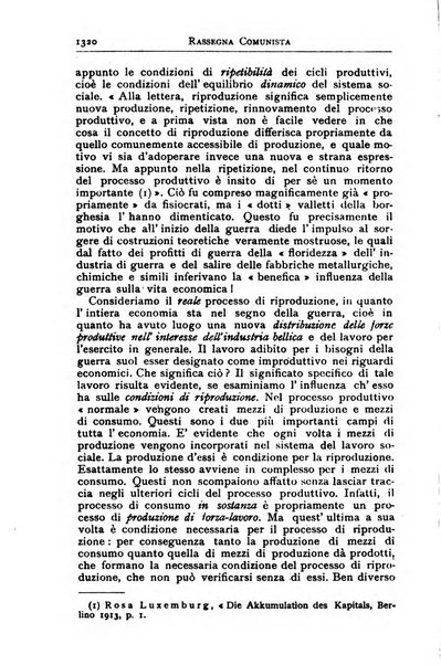 Rassegna comunista teoria, critica, documentazione del Movimento comunista internazionale