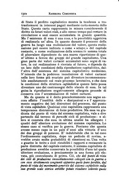 Rassegna comunista teoria, critica, documentazione del Movimento comunista internazionale