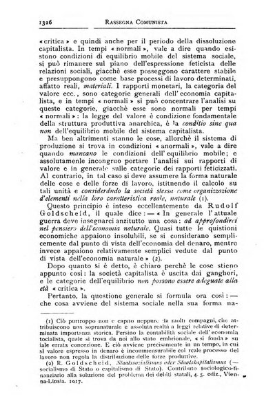 Rassegna comunista teoria, critica, documentazione del Movimento comunista internazionale