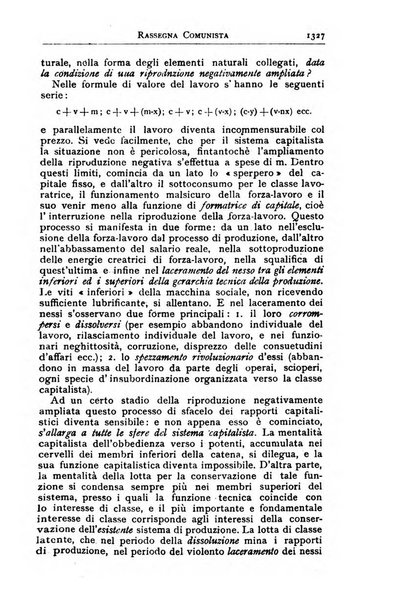 Rassegna comunista teoria, critica, documentazione del Movimento comunista internazionale