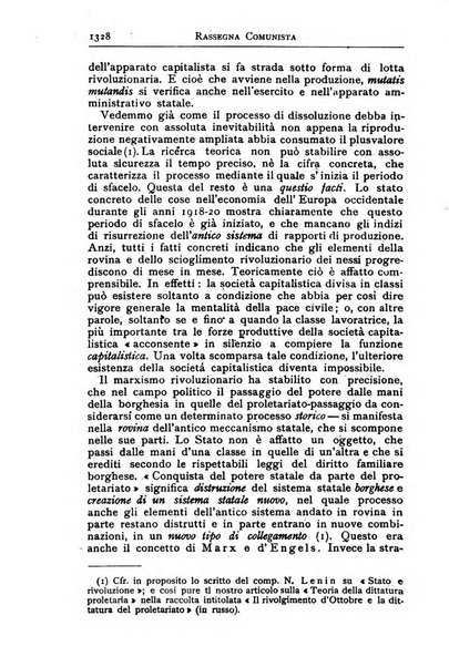 Rassegna comunista teoria, critica, documentazione del Movimento comunista internazionale