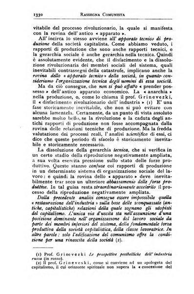 Rassegna comunista teoria, critica, documentazione del Movimento comunista internazionale