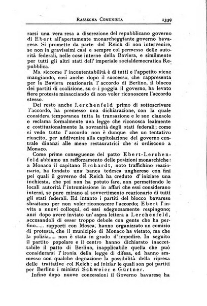 Rassegna comunista teoria, critica, documentazione del Movimento comunista internazionale