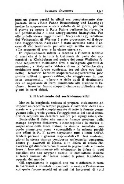 Rassegna comunista teoria, critica, documentazione del Movimento comunista internazionale