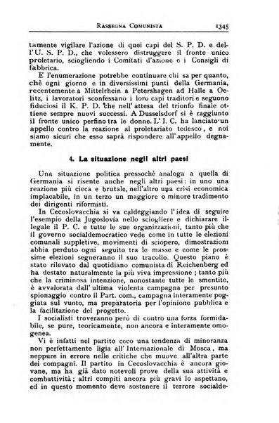 Rassegna comunista teoria, critica, documentazione del Movimento comunista internazionale