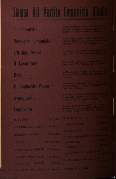 Rassegna comunista teoria, critica, documentazione del Movimento comunista internazionale