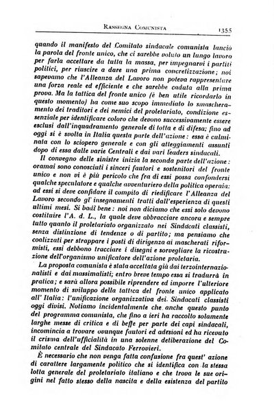 Rassegna comunista teoria, critica, documentazione del Movimento comunista internazionale