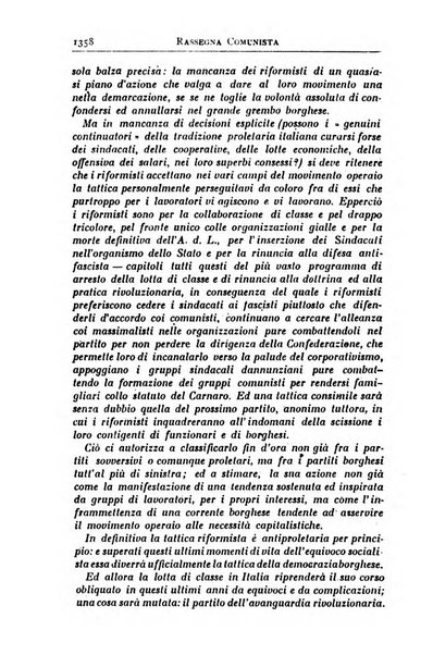 Rassegna comunista teoria, critica, documentazione del Movimento comunista internazionale