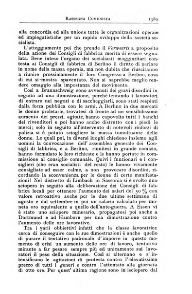 Rassegna comunista teoria, critica, documentazione del Movimento comunista internazionale