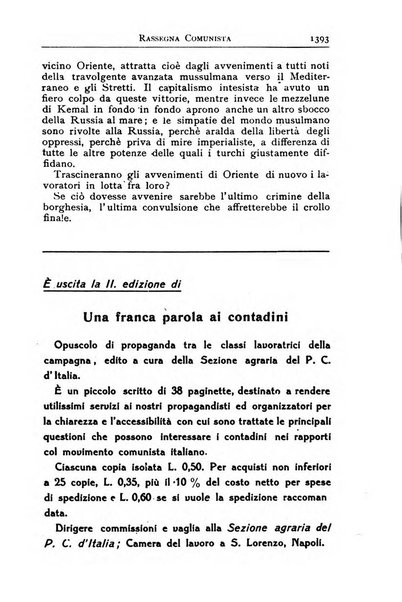 Rassegna comunista teoria, critica, documentazione del Movimento comunista internazionale