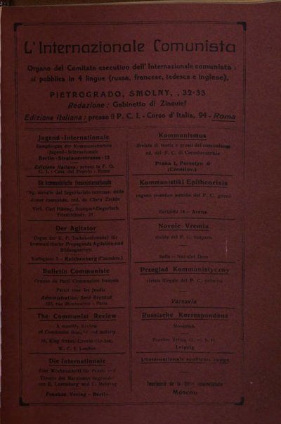 Rassegna comunista teoria, critica, documentazione del Movimento comunista internazionale