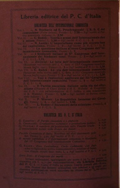 Rassegna comunista teoria, critica, documentazione del Movimento comunista internazionale