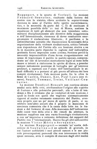 Rassegna comunista teoria, critica, documentazione del Movimento comunista internazionale