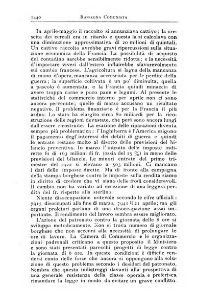 Rassegna comunista teoria, critica, documentazione del Movimento comunista internazionale