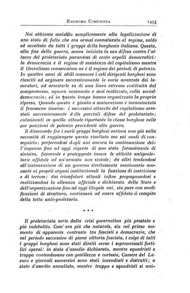 Rassegna comunista teoria, critica, documentazione del Movimento comunista internazionale