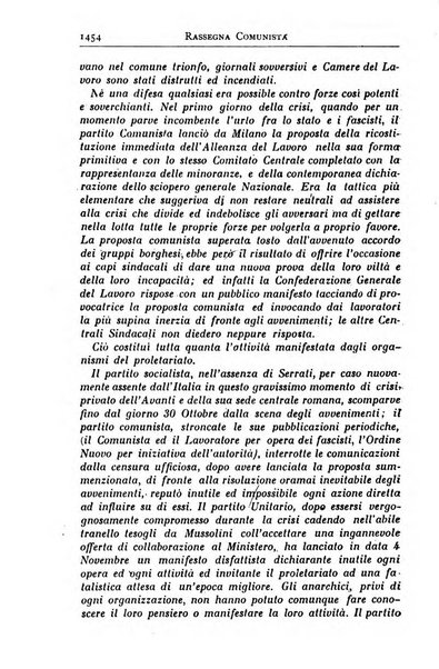 Rassegna comunista teoria, critica, documentazione del Movimento comunista internazionale