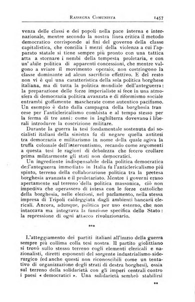 Rassegna comunista teoria, critica, documentazione del Movimento comunista internazionale